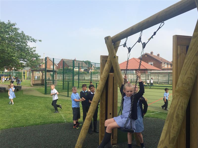 Peel Hall School's Outdoor Science Experiment Pentagon Play